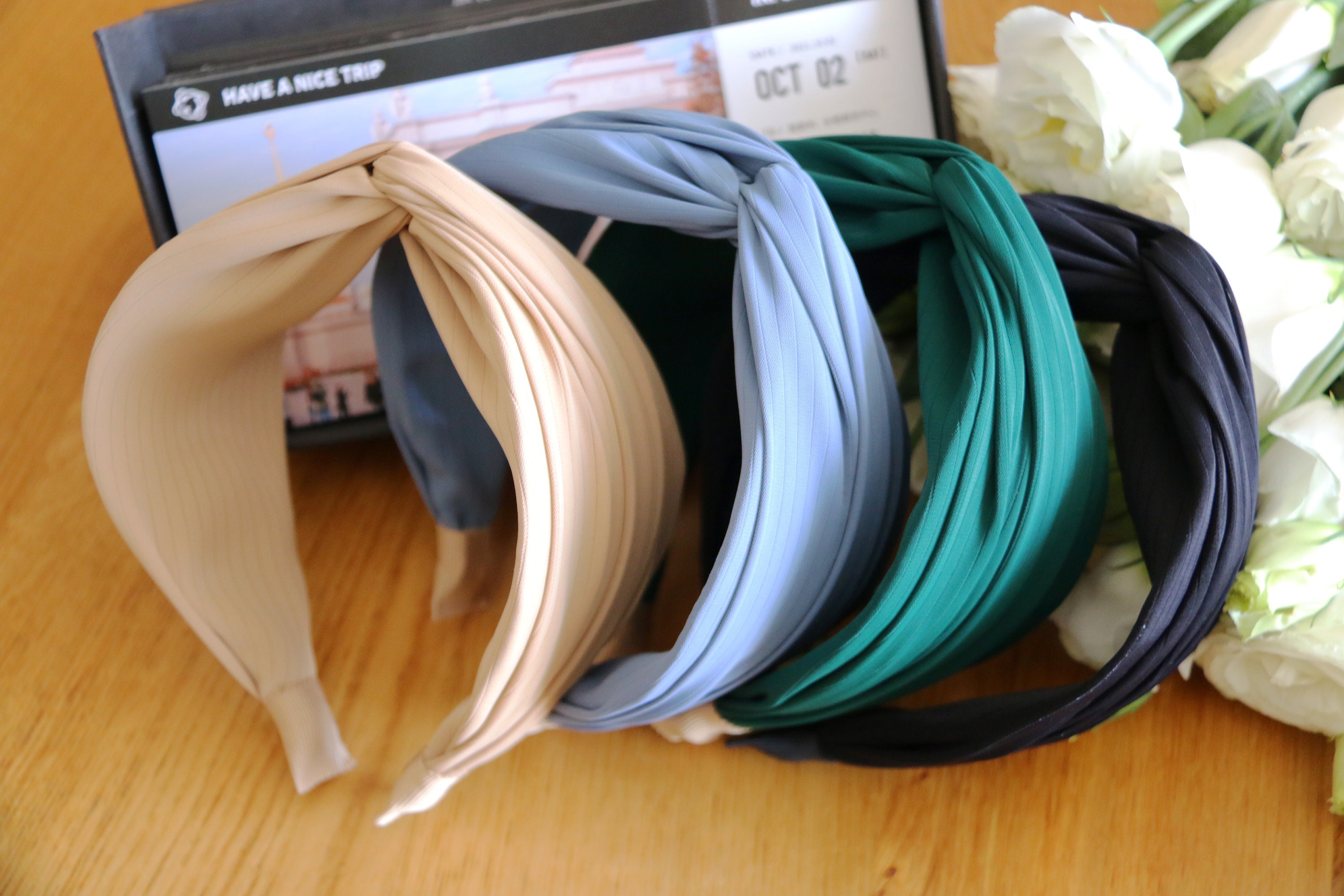 Green Stripe Headbandsolid Green Headband for Womentwist Etsy UK