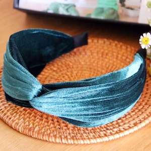 Velvet Twisted Headband: Wide Cross Knot Hair Band