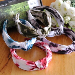 Tie dye Headband,Top Knot Headband,Soft Fabric Headband,Black Headband,Red Headband,Purple Headband,Blue Headband,Green Headband,Headpiece