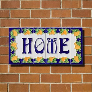 Luciano Creations, THE ORIGINALS Civic Letters "Limoni Mignon" (cm 3.3 x 10) (1.2'' x 3.9'') in relief ceramic, Handmade in Italy.