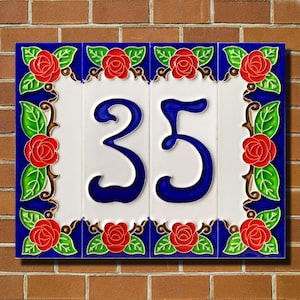 Creazioni Luciano, Numeri Civici/Lettere Civiche "LIBERTY" (cm 4,7 x 15) (1,8'' x 5,9'') in Ceramica a rilievo, Handmade in Italy.