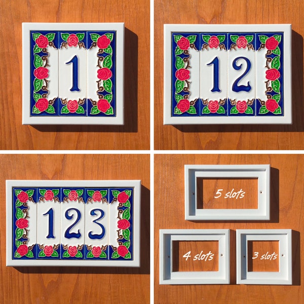 WOODEN FRAME ONLY (4.7 x 15 cm) (1.8'' x 5.9'') Wooden frame for civic numbers/letters Handmade in Italy.