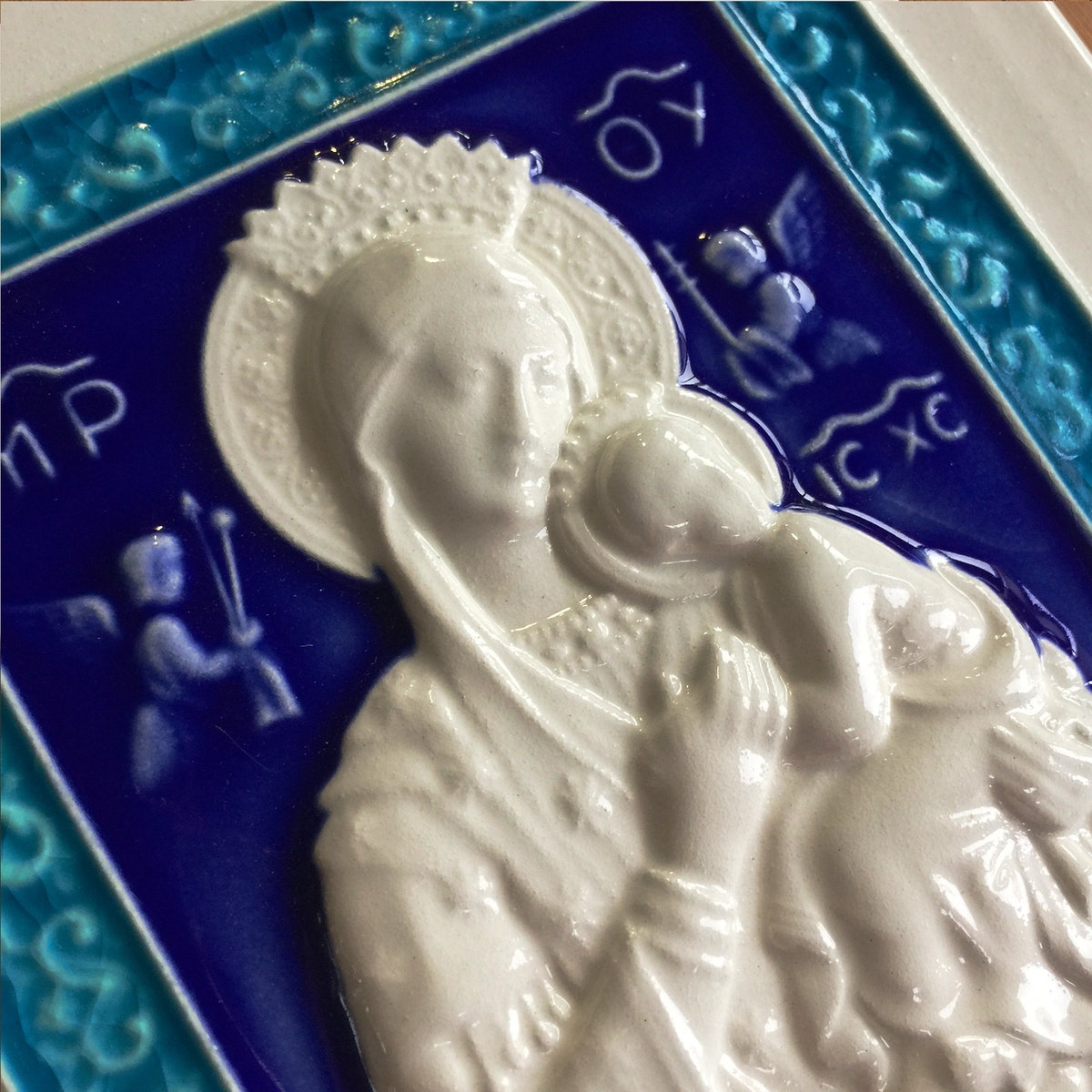 Luciano Creations, MADONNA, Mother Mary, Bas Relief, Bas Relief (cm 12x15) in Relief Ceramic, Handmade in Italy - Etsy