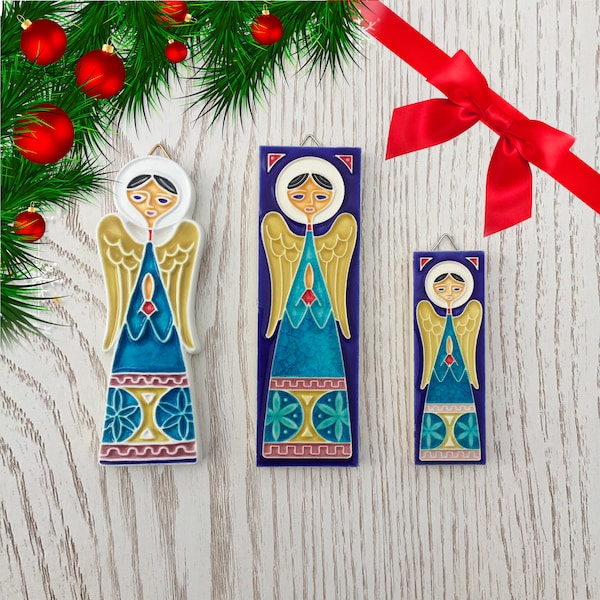 Luciano Creaties, Heilige Engelen / Kerstmis, in reliëfkeramiek, kerstcadeaus, handgemaakt in Italië