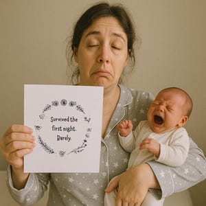 Tarjetas divertidas de supervivencia para padres recién nacidos: 20 imprimibles divertidos de hitos para mamás y papás cansados (descarga digital en PDF)