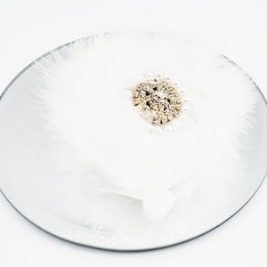 Fantasia PIUMA FIORE Bianco Argento Oro Finitura per Wedding Engagement Special Event DECORATION o per Progetti Artigianali