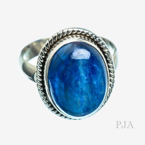 Handmade Kyanite Ring, 925 Sterling Silver, Oval Shape, Blue Color Stone, Designer Ring, Can Be Personalized, Made For Her, Sale