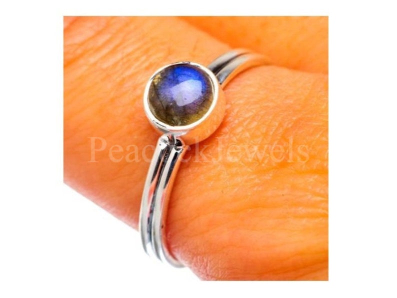 Wedding Ring New Year Gift Gift for her Statement Ring Labradorite Jewelry Artisan Labradorite Silver Ring Womens Ring