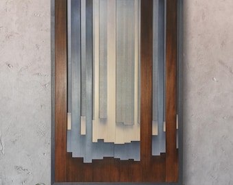 3D Forest Wood Wall Art – Rustic Wooden Art, Modern Nature Decor