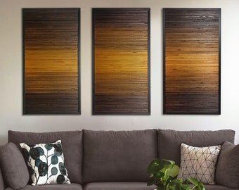 Modern 3D Wood Wall Art, Geometric Wooden Artwork,