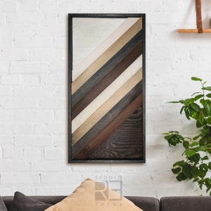 Wooden Wall Art, Modern Wood Mosaic, Wooden wall decoratrion, Geometric wall art for living room