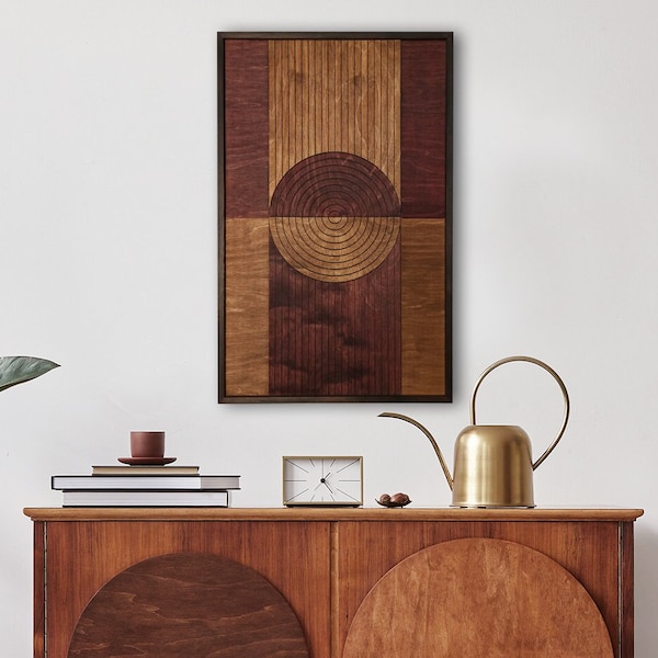 Rustic Mid Century Modern Wall Art Etsy