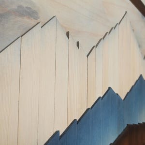 3D Wood Mountain Wall Art, Mountain Range Decor image 8
