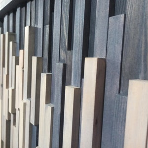 3D Geometric Wood Wall Art, Modern Wooden Wall Decor, Artwork for walls image 10