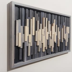 3D Modern wall decor, Wooden wall decor, Mid century Mosaic wall decor, 3d wood wall art, Wood wall sculpture