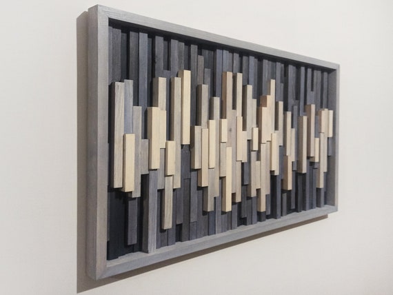 3D Geometric Wood Wall Art, Modern Wooden Wall Decor, Artwork for walls
