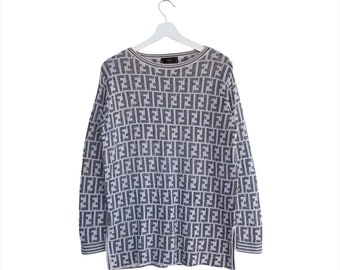 FENDI Monogram logo knitwear long sleeve pullover crewneck/fashionstyle/hypebeast/streetfashion