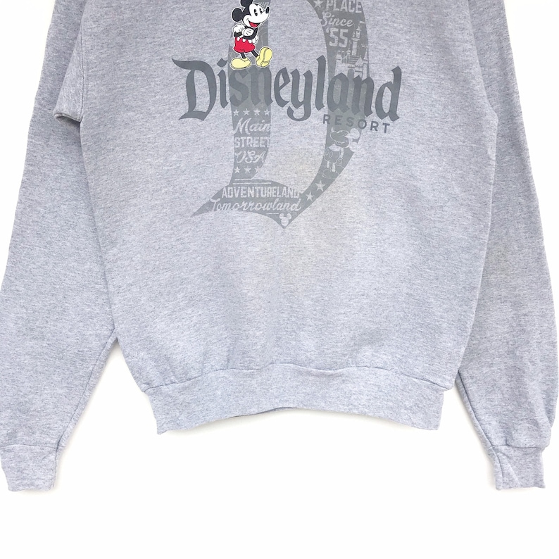 Vintage MICKEY MOUSE disneyland resort big fullprint sweatshirt pulloverfashionstylestreetwearcartoonrave Rare!