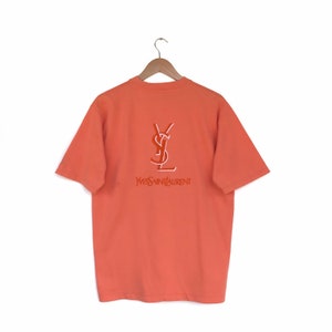 Vintage Yves Saint Laurent big spellout embroidery logo pullover jumper crewneck sweatshirt/fashionstyle/streetwear/designer/hype