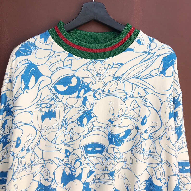 looney tunes all character big fullprint logo pullover jumper croptop sweatshirtpulloverfashionstylestreetwearcartoondesigner Pick!