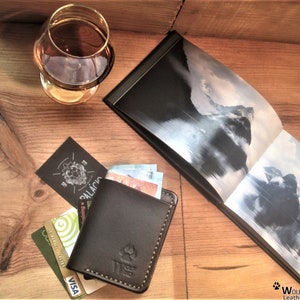 Billetera de bolsillo, Billetera plegable EDC de cuero, Billetera urbana, Billetera para tarjetas para hombre, Billetera EDC, Billetera para tarjetas con bolsillo delantero, Billetera plegable para tarjetas