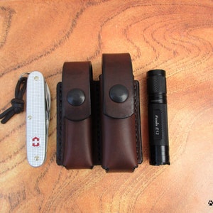 Custodia doppia EDC per torcia Victorinox Pioneer e Fenix E12