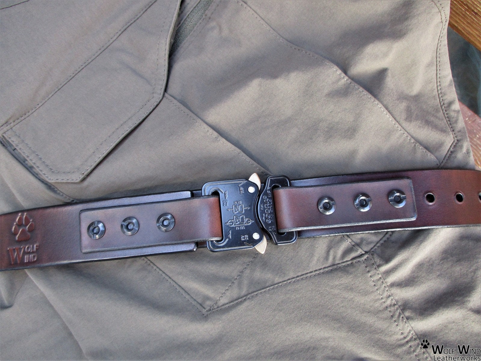 Quick Release Leather Belt (COBRA Buckle)