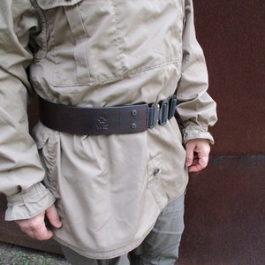 Bushcraft Heavy-Duty Belt, Utility Belt, Equipment Belt, Tactical Belt, Leather Belt