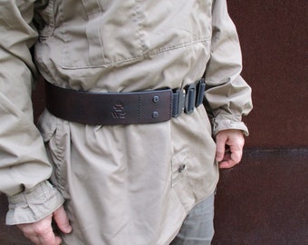 Bushcraft Heavy-Duty Belt, Utility Belt, Equipment Belt, Tactical Belt, Leather Belt