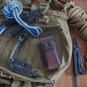 Multiverktygsfodral, Leatherman-fodral, EDC-fodral, multiverktygsfodral, läderfodral, EDC-utrustning (Surge, Wave, Charge, SuperTool, Mut...)