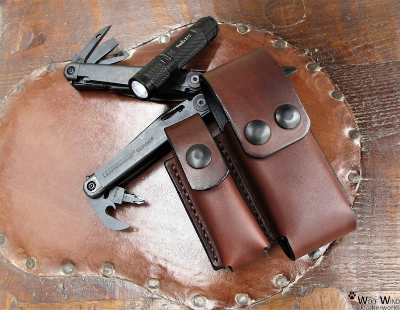 EDC Tool Pouch for Leatherman Multitool and Fenix Flashlight Etsy