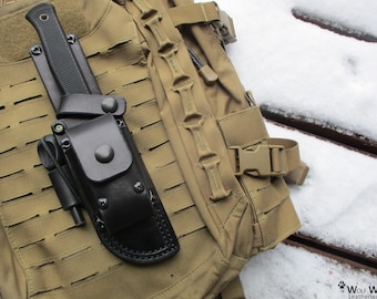 Leather Sheath for Fällkniven S1 or S1pro or S1X or Idun or Frej or Benchmade - Bushcraft/Survival Sheath - Outdoor gear