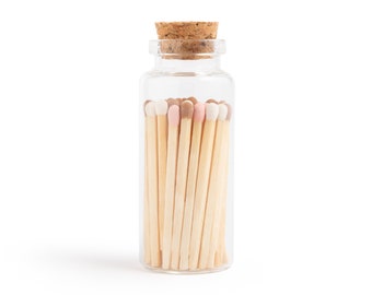 Neapolitan Matchsticks in Medium Corked Glass Vial | Striker Included