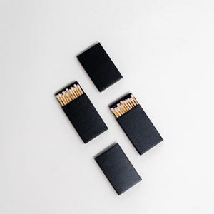 Iridescent Color Matchbox with White Wooden Matchsticks IridescentBlack
