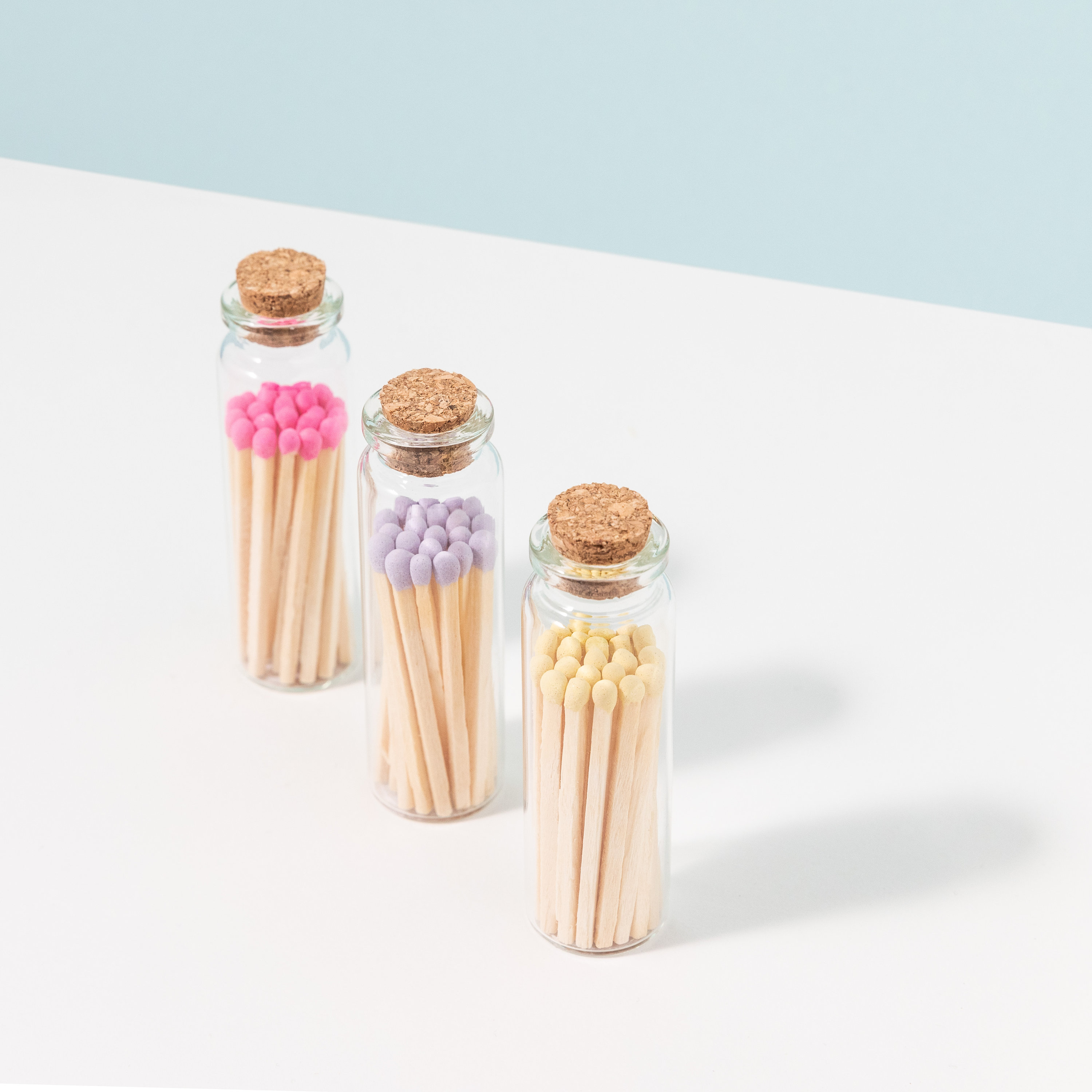 Light Up the Night - Colorful Matches in Glass Jar - Naked Eye Studio