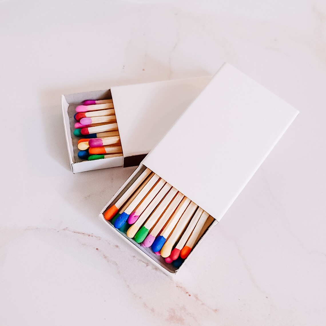 Wooden Rainbow Matches Matchstick Jar Strike On Bottle Etsy