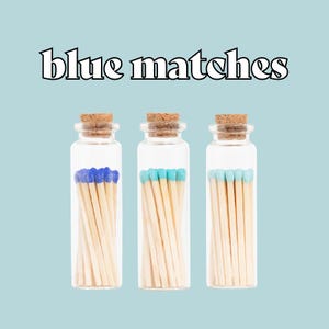 Colored Matches in Glass Vial with Striker - Apothecary Style