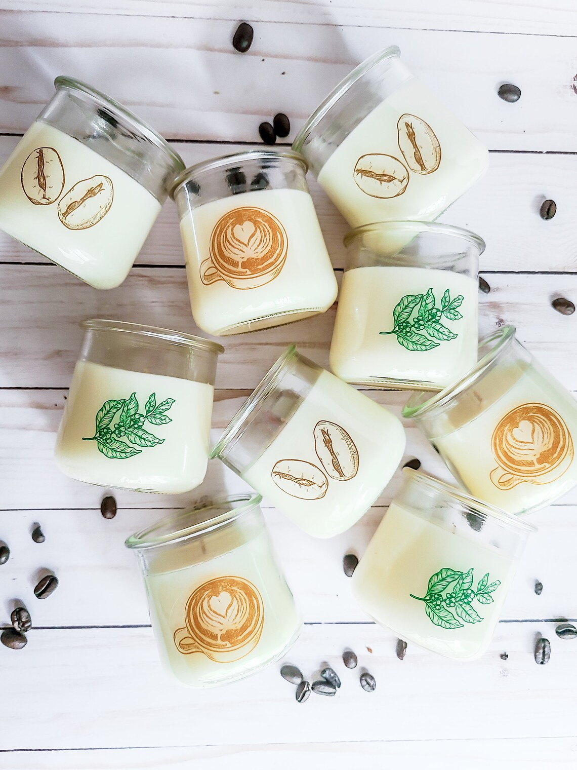 Oui Jar Candles Coffee Candle Gift Set of 3 Coffee Candle Etsy