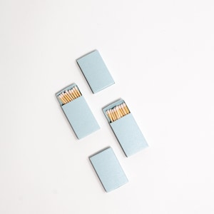 Iridescent Color Matchbox with White Wooden Matchsticks Iridescent Ice Blue