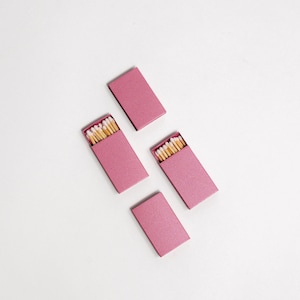 Iridescent Color Matchbox with White Wooden Matchsticks Iridescent Magenta