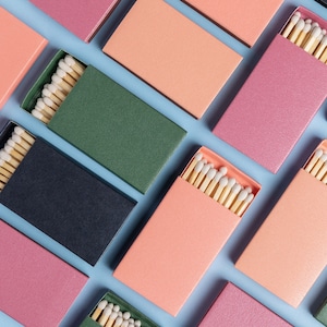 Iridescent Color Matchbox with White Wooden Matchsticks image 3