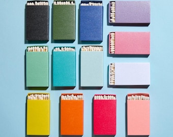 Iridescent Color Matchbox with White Wooden Matchsticks