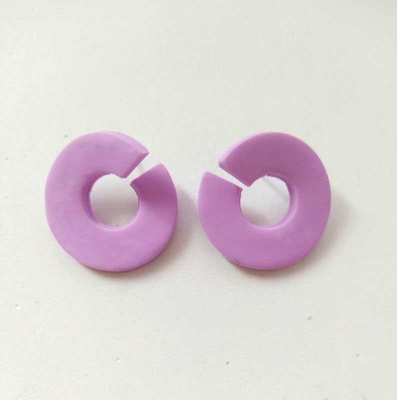 earrings grey gift for mom polymer clay earrings Cool Hoop Earrings Statement Earrings statement Hoop Earrings Lilli Gruber orecchini