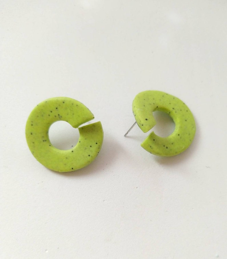 earrings grey gift for mom polymer clay earrings Cool Hoop Earrings Statement Earrings statement Hoop Earrings Lilli Gruber orecchini