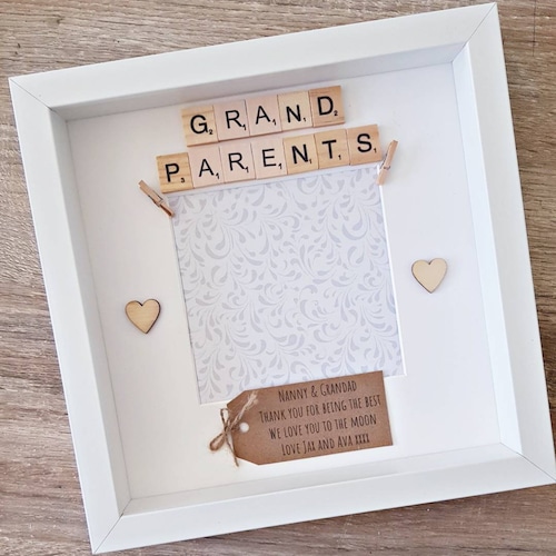 Gift for Grandparents Handmade Personalised Frame for Etsy UK