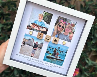 Personalised Son photo gift, Best Son present. Personalised Son frame gift.