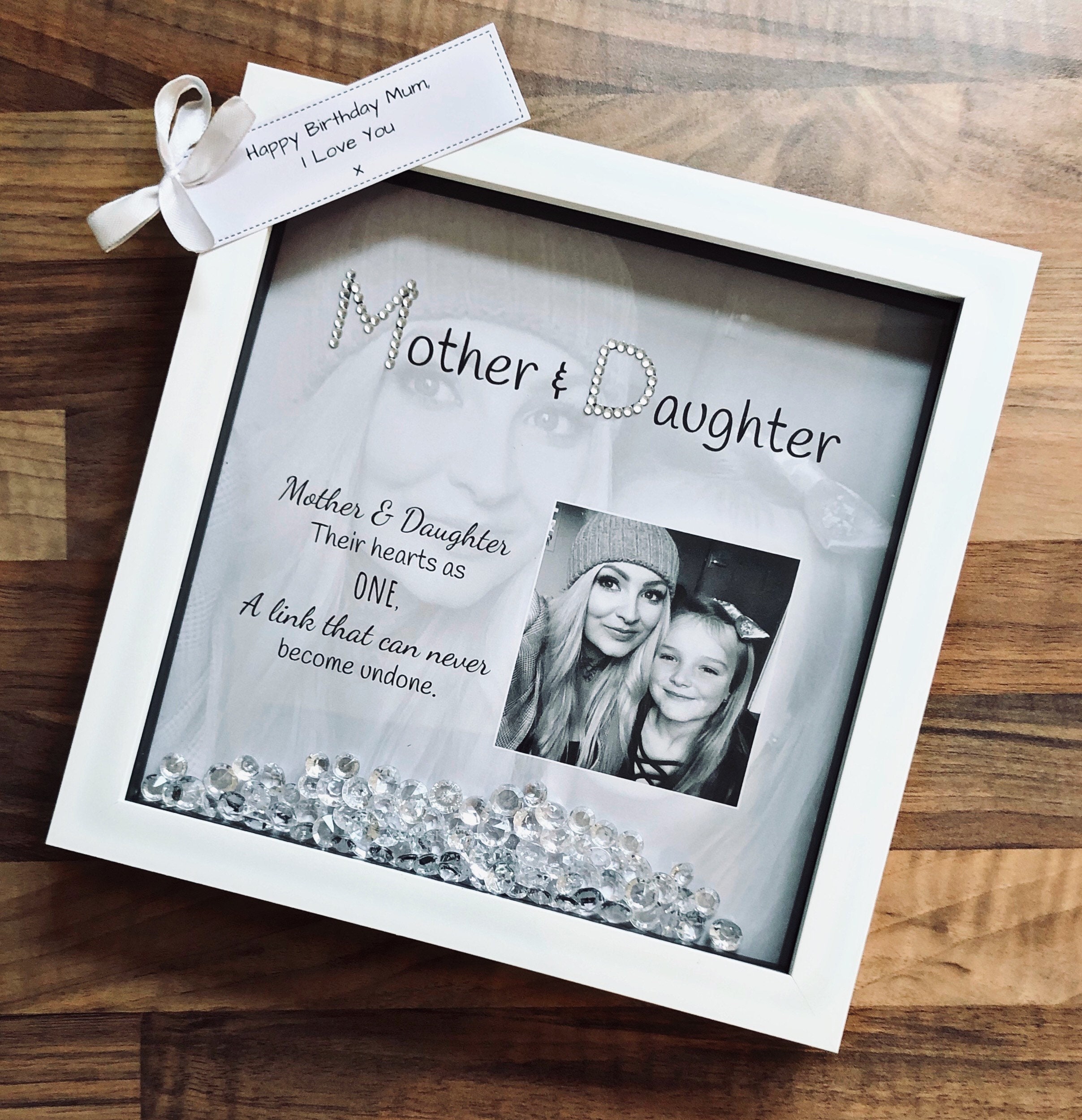 Personalised Mother & Daughter Photo Frame. Box Frame Mother. Etsy UK Personalised Mother & Daughter Photo Frame. Box Frame Mother. Etsy UK