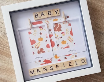 Personalised Baby Scan photo frame. Baby shower gift. New baby gift. Pregnancy gift