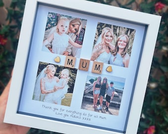 Mum photo gift, mother’s Day present. Personalised mummy frame gift.