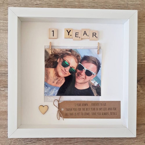 First Anniversary Frame Anniversary Gift Gift for Partner Etsy
